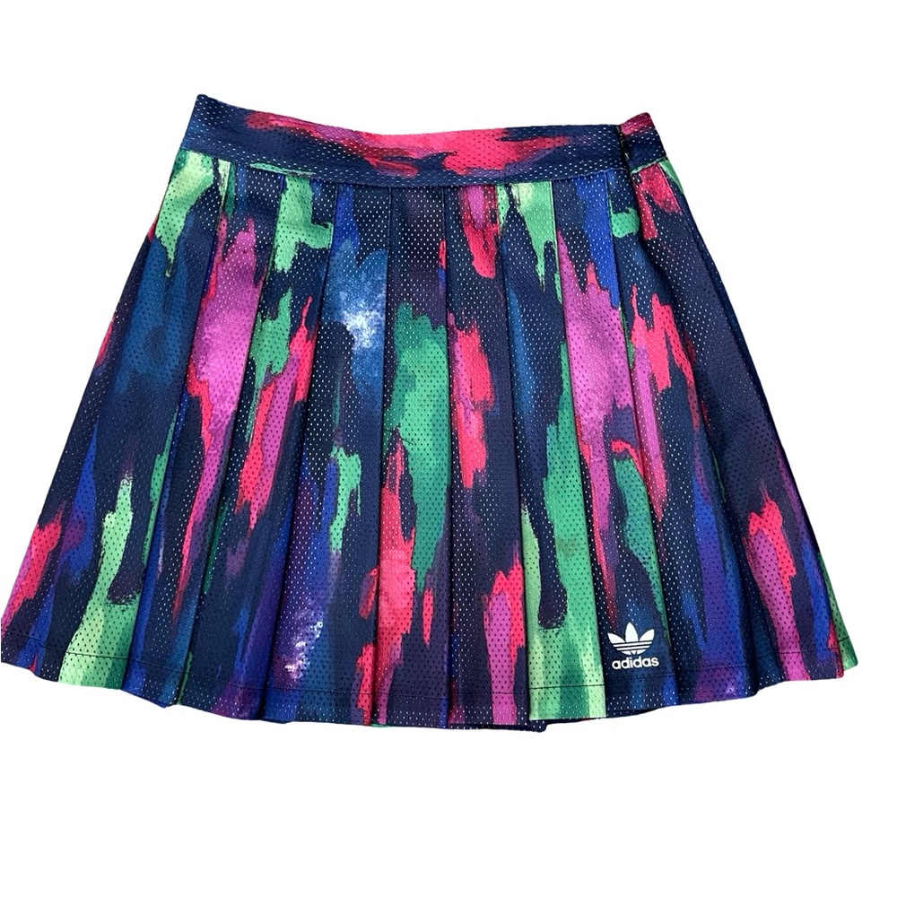 Adidas Originals Multicolor Pleated Mesh Skirt – Size S